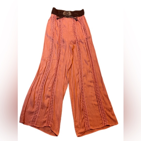 Truth by Republic Wide Leg Pants EUC Size Medium | Boho Prairie Hippie Viscose - Picture 3 of 15